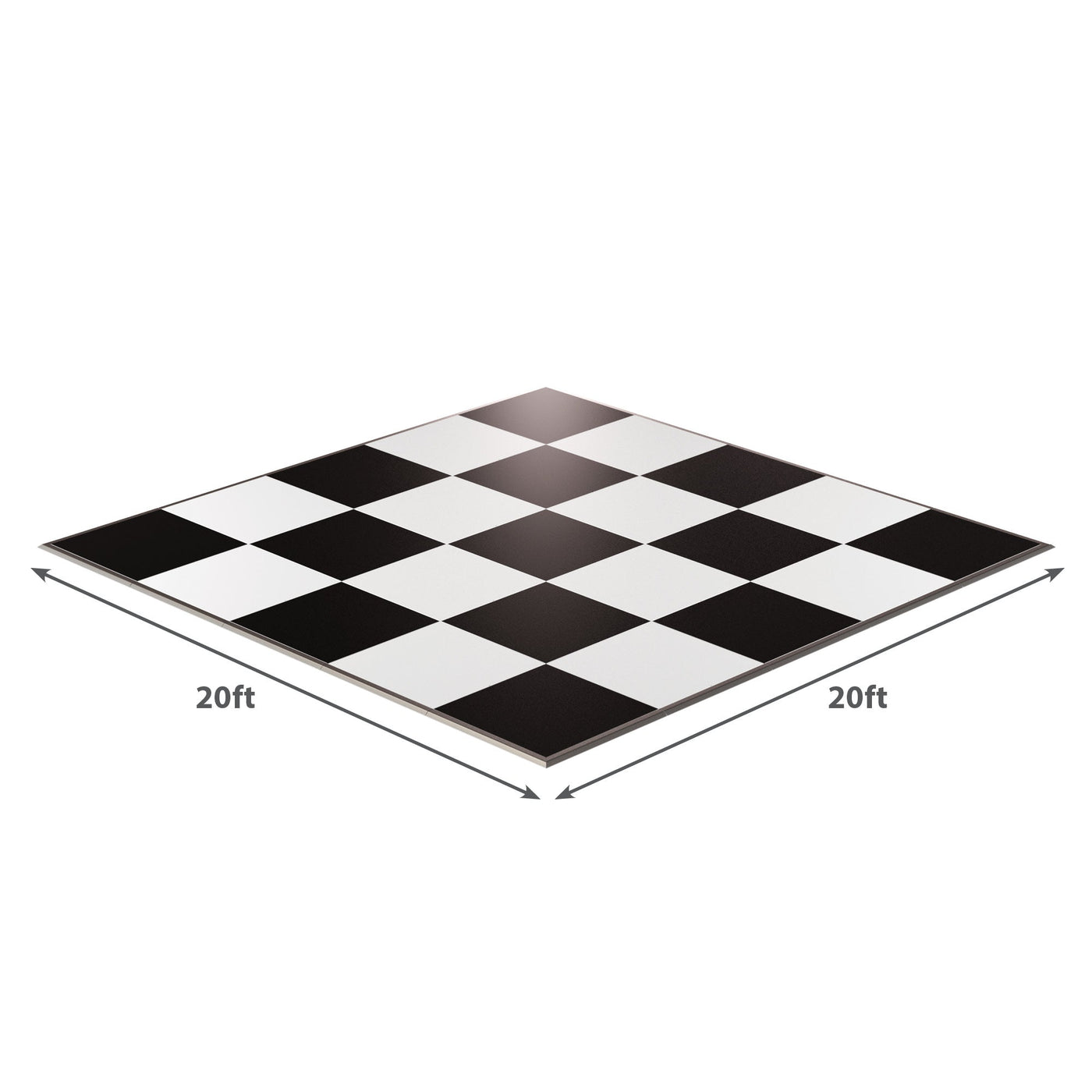 California Portable Dance Floor | Black and White Checker Laminate Kit | 4'x4' Panels