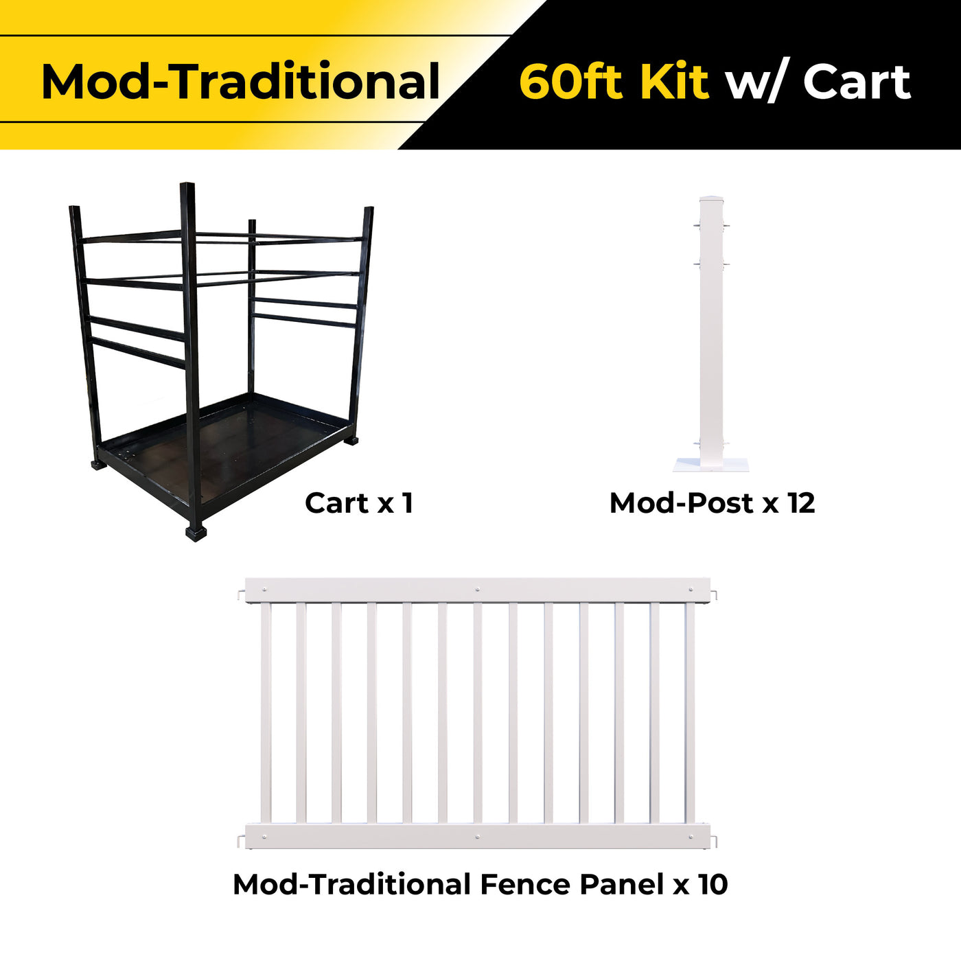 Mod-Traditional Fence | 60ft Kit