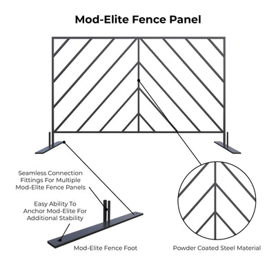 Mod-Elite Fence | Black | 300ft Kit with Cart